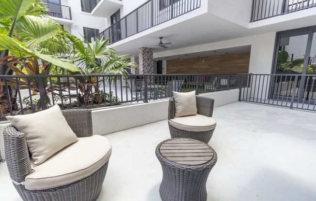 Patio Area at Bay Village1, Palmetto Bay, FL