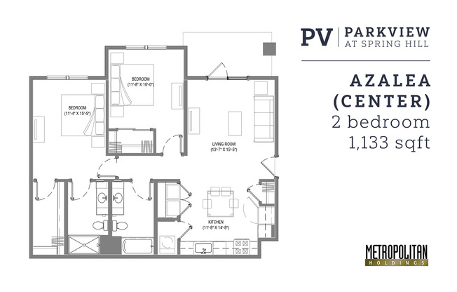 2 beds, 2 baths, 1,132 sqft, $1,749, Unit 7015FD