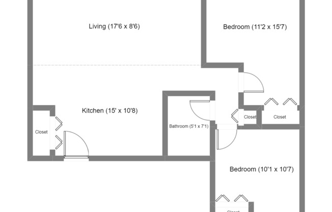 2 beds, 1 bath, 650 sqft, $775, Unit 1334-04