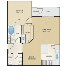 1 bed, 1 bath, 798 sqft, $1,405