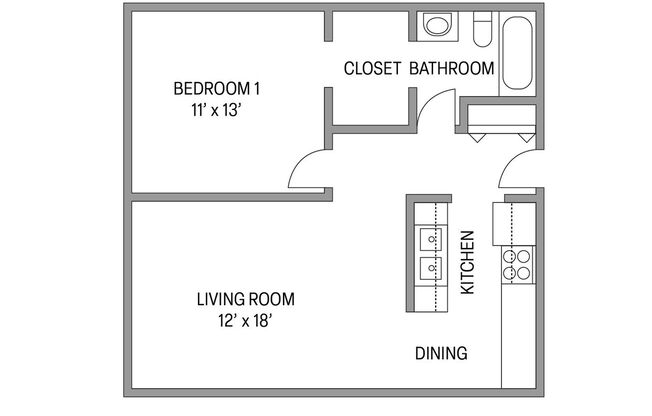 1 bed, 1 bath, 625 sqft, $1,005, Unit 210