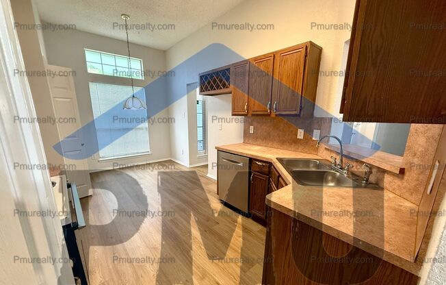 AVAILABLE NOW!!! Roomy 3BR 2BA home with large living/dining room with fireplace