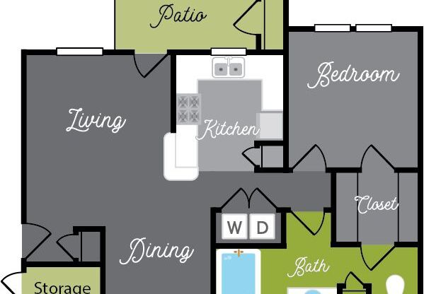 1 bed, 1 bath, 737 sqft, $1,050