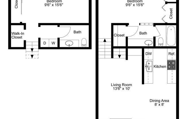 2 beds, 2 baths, 875 sqft, $1,750, Unit 58