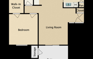 1 bed, 1 bath, $1,394, Unit 69-208