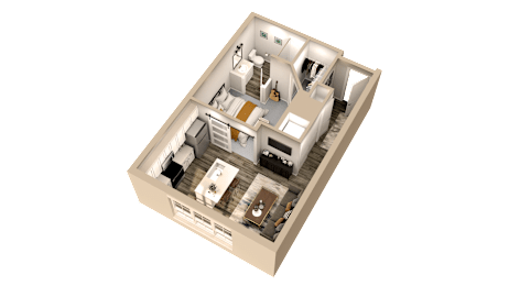 1 bed, 1 bath, 607 sqft, $1,395