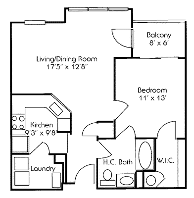 1 bed, 1 bath, 700 sqft, $2,800, Unit 4312