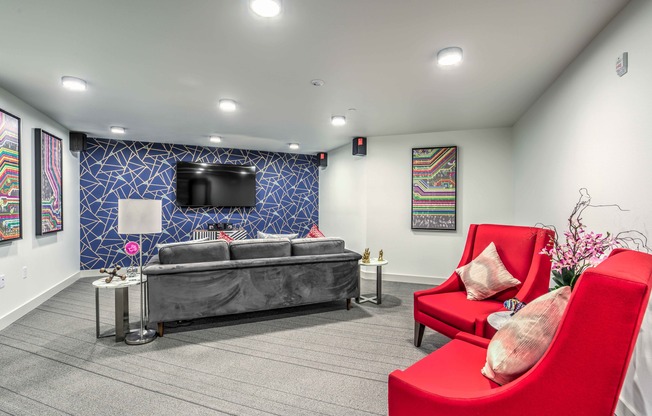 Social Lounge and Gaming Area with sofa and tv at arte apartments