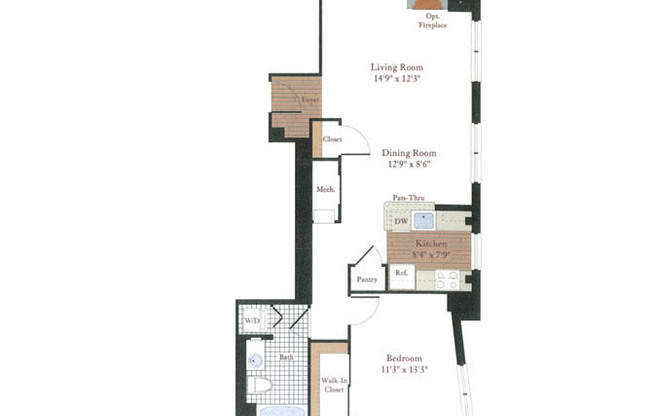 1 bed, 1 bath, $2,420