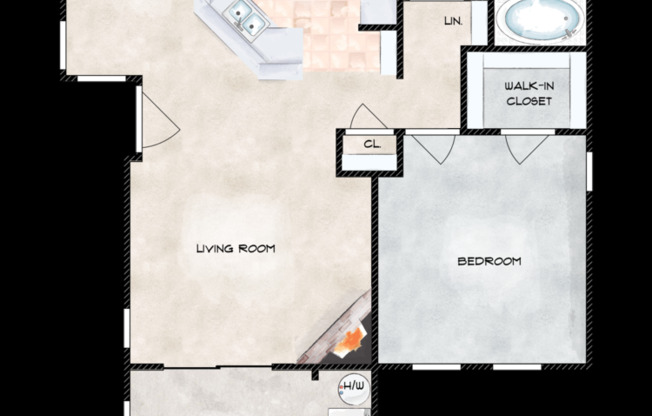 1 bed, 1 bath, 866 sqft, $2,455