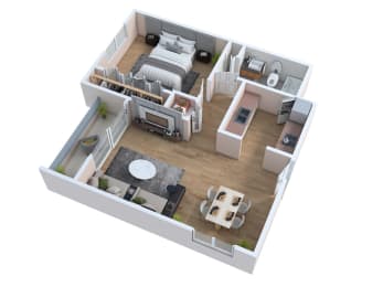 1 bed, 1 bath, 540 sqft, $1,321