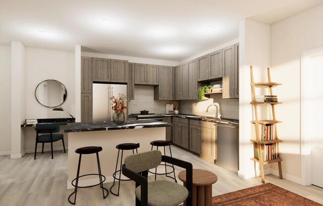 Choose from two distinct color schemes, light and dark in our 1- and 2-bedroom apartments near the University of Denver.