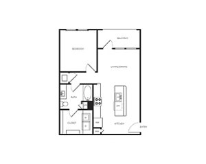 1 bed, 1 bath, 722 sqft, $1,410