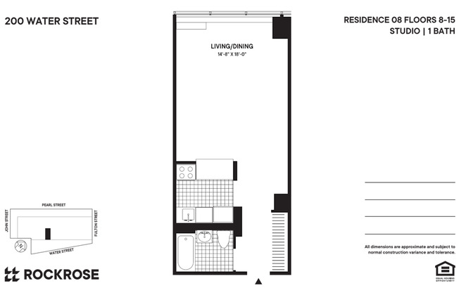 Studio, 1 bath, $4,000, Unit 1508