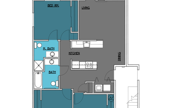 3 beds, 2 baths, 1,127 sqft, $1,749, Unit 190-E115