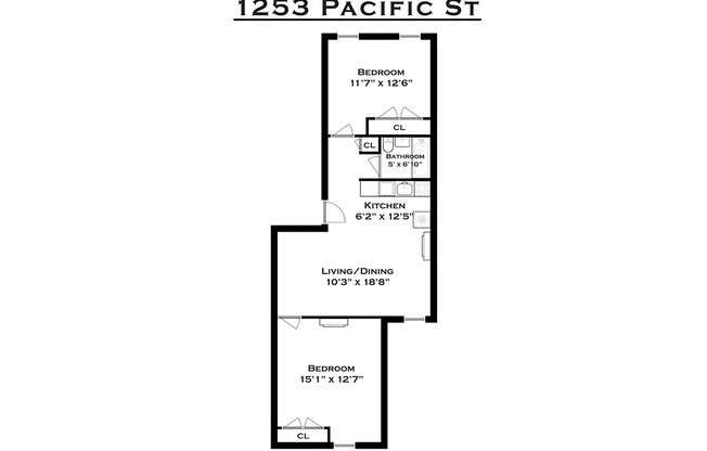 2 beds, 1 bath, $3,000, Unit 2