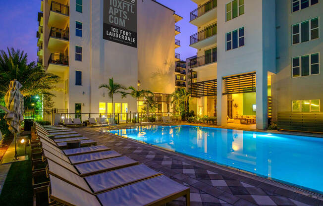 night pool