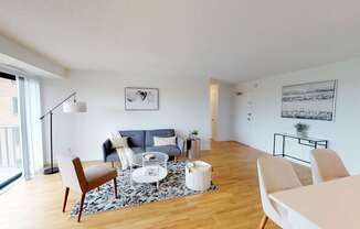 1 Bedroom, 1 Bathroom - Living Room