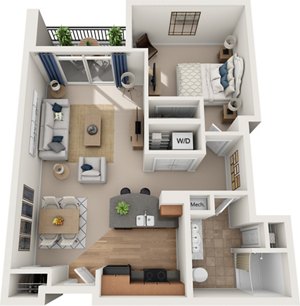 1 bed, 1 bath, 705 sqft, $2,025