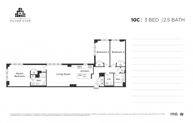 3 beds, 2.5 baths, $5,729, Unit 10-C