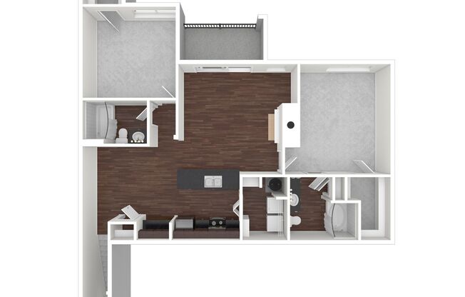 2 beds, 2 baths, 1,207 sqft, $1,585