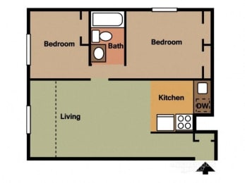 2 beds, 1 bath, 770 sqft, $2,450