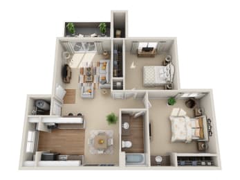 2 beds, 1 bath, 841 sqft, $1,625