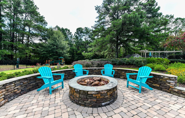 Fire Pit at Elme Sandy Springs Apartments, Atlanta, Georgia