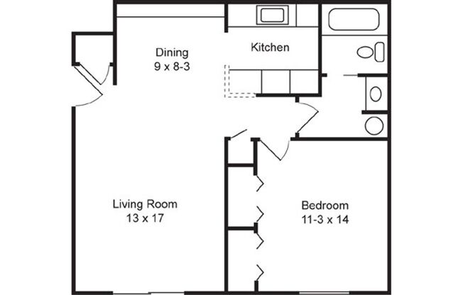 1 bed, 1 bath, 728 sqft, $1,164, Unit 20