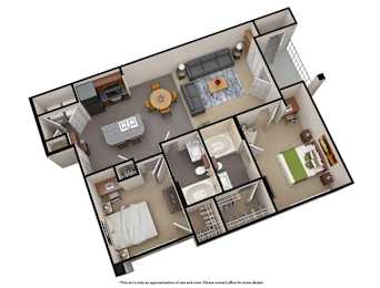 2 beds, 2 baths, 1,115 sqft, $1,618