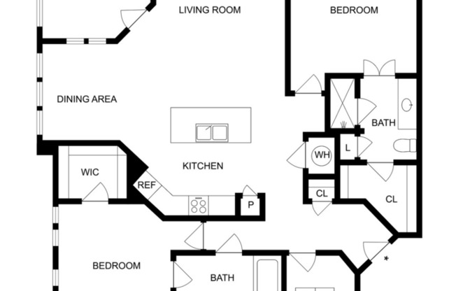 2 beds, 2 baths, 1,250 sqft, $2,175