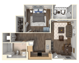 1 bed, 1 bath, 709 sqft, $3,132