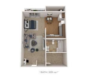 1 bed, 1 bath, 576 sqft, $1,615