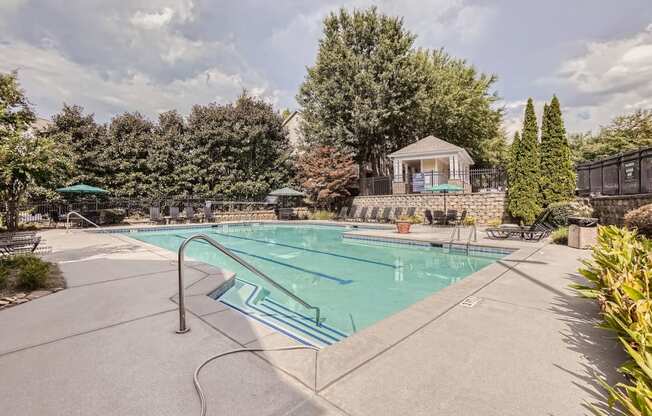 the swimming pool at our apartments