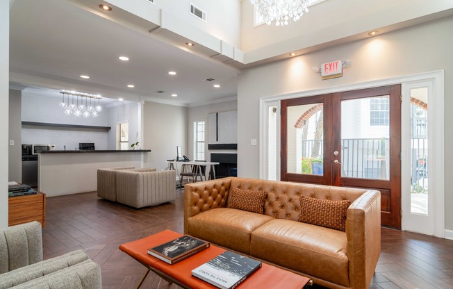 Clubroom with couches and tables