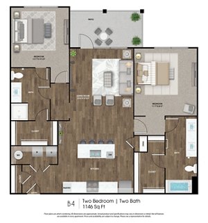2 beds, 2 baths, 1,146 sqft, $1,583