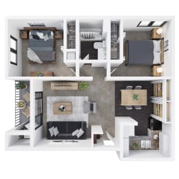 2 beds, 1 bath, 823 sqft, $1,450