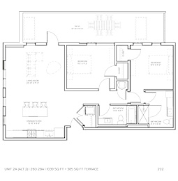 2 beds, 2 baths, 1,039 sqft, $2,425