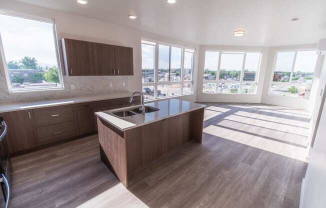 Old Town Lofts Model Kitchen and Living Room