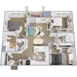 3 beds, 2 baths, 1,250 sqft, $1,799