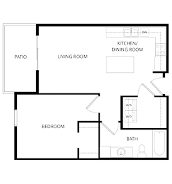 1 bed, 1 bath, 662 sqft, $1,076