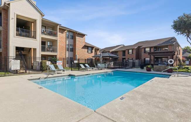 the swimming pool at our apartments