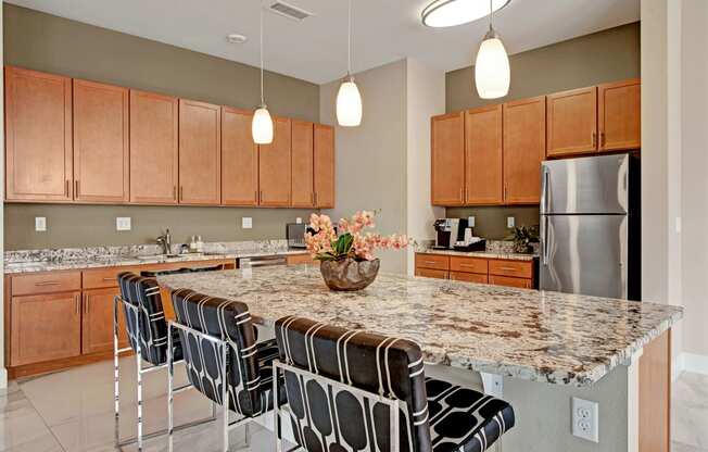 Elements at Briargate Community Kitchen With Coffee Machine Apartments in Colorado Springs, CO