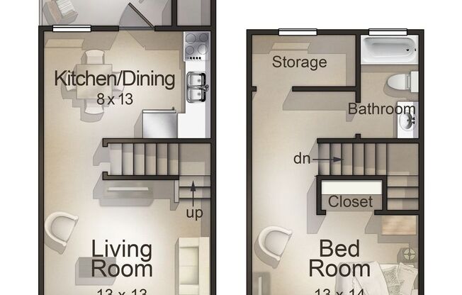 1 bed, 1 bath, 756 sqft, $1,270, Unit 2621-06