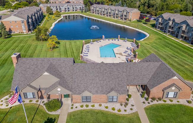 Overhead View of Community at Oak Shores Apartments, Wisconsin