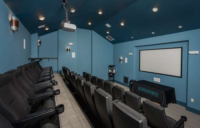 Community Theater Room at The  Reserve at Mayfaire Apartments, Wilmington NC