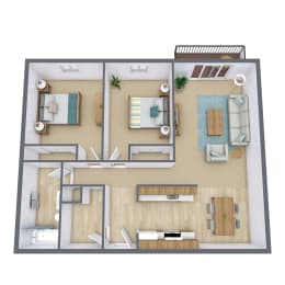 2 beds, 1 bath, 1,085 sqft, $1,570