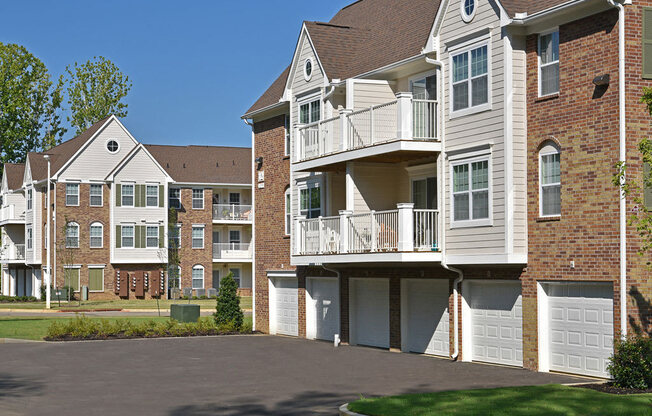 Driveway to Apartments with Garages at Irene Woods Apartments, Collierville, Tennessee