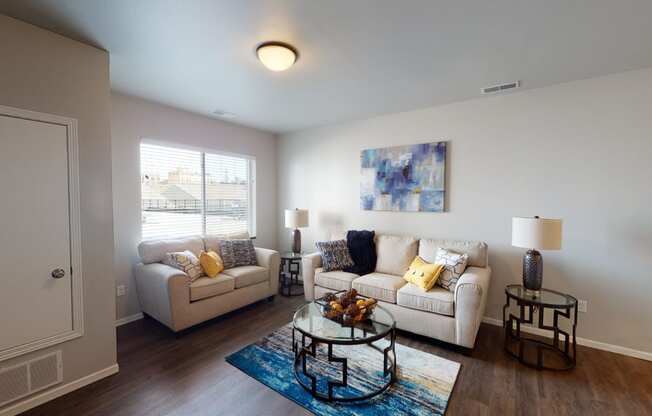 Modern Living Room at First Street Lofts in Downtown Bismarck, Bismarck