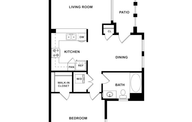 1 bed, 1 bath, 750 sqft, $1,575
